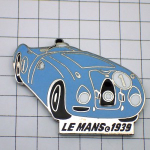 ピンバッジ・ルマン水色レースの車ブガッティ「１」 LE-MANS-1939 BUGATTI FRANCE