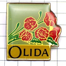 ピンバッジ・オリダ赤い花束 OLIDA