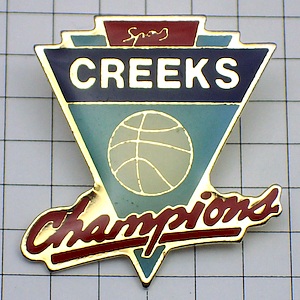 ピンバッジ・バスケットボール球クリークス優勝 CREEKS CHAMPIONS