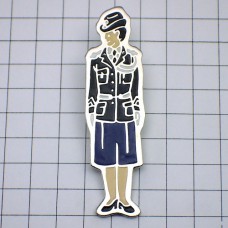 ピンバッジ・警察官ポリス制服の婦人警官 POLICE WOMAN