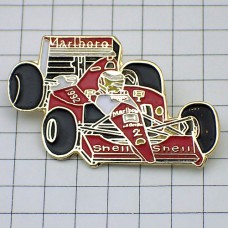 ピンバッジ・アイルトンセナF1ホンダの赤い車 AYRTON-SENNA FRANCE HONDA JAPAN SHELL ENGLAND