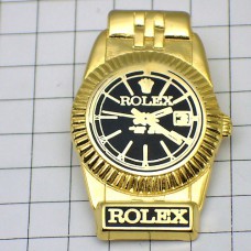 ピンバッジ・ロレックス金色の腕時計 ROLEX SWISS