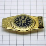 ピンバッジ・ロレックス金色の腕時計 ROLEX SWISS