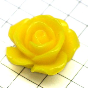 ピンバッジ・NEW!黄色のローズ薔薇バラの花