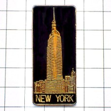 ピンバッジ・ニューヨーク市エンパイアステートビル/USAアメリカ NEW-YORK EMPIRE-STATE-BUILDING