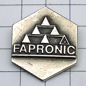 ピンバッジ・三角の積み木 FAPRONIC EMKA ELECTRONIQUE FRANCE