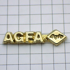 ピンバッジ・アグファ写真フィルムドイツ金色ゴールド文字 AGFA GERMANY