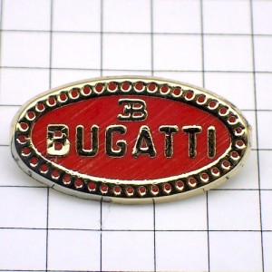 ピンバッジ・ブガッティ車ロゴ赤 BUGATTI FRANCE