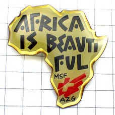 ピンバッジ・国境なき医師団アフリカは美しい地図型 MSF MEDECINS-SANS-FRONTIERES AFRICA