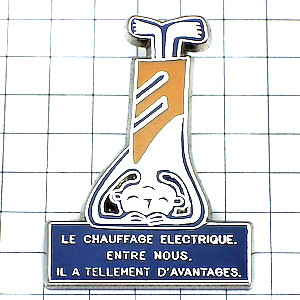 ピンバッジ・逆立ちする男 CHAUFFAGE-ELECTRIQUE FRANCE