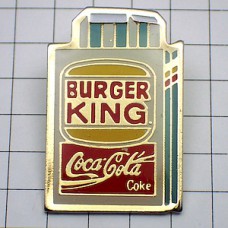 ピンバッジ・バーガーキングお持ち帰りコカコーラ紙袋