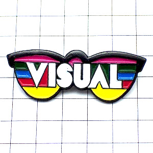 ピンバッジ・メガネ虹色レンズ眼鏡 VISUAL GLASSES FRANCE