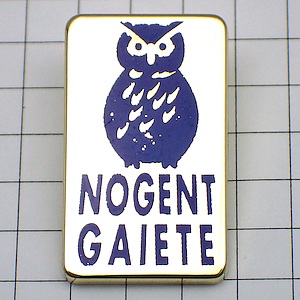 ピンバッジ・フクロウ鳥ミミズク梟プラスチック製