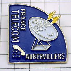 ピンバッジ・パラボラアンテナ衛星フランステレコム電話局