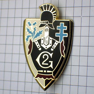 ブローチ・ロレーヌの十字２中世騎士の甲冑フランス軍 2E-REGIMENT-DU-GENIE 2RG FRANCE