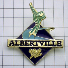 ピンバッジ・アルベールビル五輪スピードスケート選手 ALBERTVILLE-1992 SAVOIE FRANCE SKATING