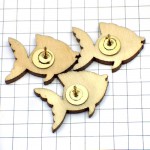 ピンバッジ・NEW!木製さかな熱帯魚