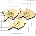 ピンバッジ・NEW!木製さかな熱帯魚