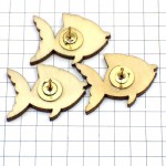 ピンバッジ・NEW!木製さかな熱帯魚