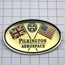 ピンバッジ・ピルキントン社イギリス国旗アメリカ星条旗ユニオンジャック PILKINGTON-AEROSPACE