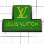 ピンバッジ・ルイヴィトンLV緑 LOUIS-VUITTON PARIS FRANCE