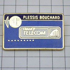 ピンバッジ・テレホンカード青フランステレコム電話局