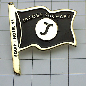 ピンバッジ・スシャＪの旗チョコ会社 JACOB-SUCHARD FLAG SUCHARD