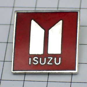 ピンバッジ・いすゞ自動車ＩＳＵＺＵ赤 ISUZU