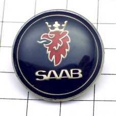 ピンバッジ・サーブ車エンブレム王冠ライオン青い丸 SAAB