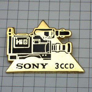 ピンバッジ・ソニーSONYビデオカメラ８ミリ撮影3CCD