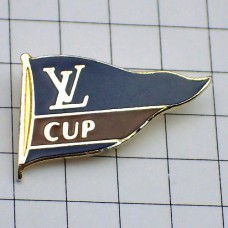 ピンバッジ・ルイヴィトン旗アメリカズカップ船レースLV  LOUIS-VUITTON VUITTON-CUP FRANCE