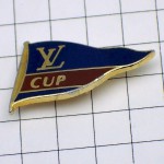 ピンバッジ・ルイヴィトン旗アメリカズカップ船レースLV  LOUIS-VUITTON VUITTON-CUP FRANCE