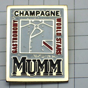 ピンバッジ・シャンパーニュ酒マム CHAMPAGNE-MUMM REIMS FRANCE