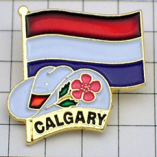 ピンバッジ・カナダのカルガリー花オランダ国旗 CALGARY-1988 CANADA NETHERLANDS NEDERLAND HOLLAND FLAG