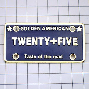 ピンバッジ・ゴールデンアメリカン煙草 TWENTY-FIVE GOLDEN-AMERICAN USA