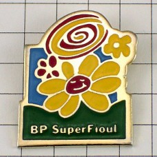 ピンバッジ・ほほえむ花BP石油