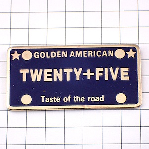 ピンバッジ・ゴールデンアメリカン煙草 TWENTY-FIVE GOLDEN-AMERICAN USA