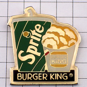 ピンバッジ・スプライトとバーガーキングのオニオンリング BURGER-KING SPRITE