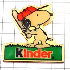 ピンバッジ・スヌーピー野球バッター SNOOPY KINDER UFS FERRERO ITALIA ITALY