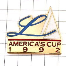 ピンバッジ・アメリカズカップ帆船ボートＬ AMERICAS-CUP FRANCE DEFI 1992