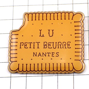 ピンバッジ・リュLUプチブールビスケット型 PETIT-BEURRE PETIT-LU LEFEVRE-UTILE BISCUITS-LU FRANCE