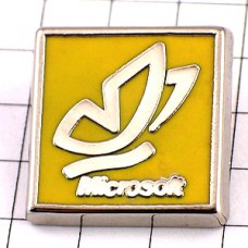 ピンバッジ・黄色い蝶々マイクロソフト社 MICROSOFT USA