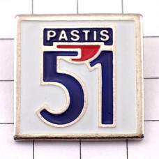 ピンバッジ・パスティス５１数字お酒 PASTIS-51 FRANCE