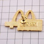 ピンバッジ・マクドナルドの店Ｍ金色 MC-DONALDS ST-OUEN FRANCE