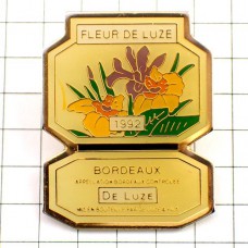 ピンバッジ・ボルドーワインのラベル酒 BORDEAUX FLEUR-DE-LUZE FRANCE