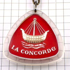 キーホルダー・古い船コンコルド銀行 LA-CONCORDE FRANCE