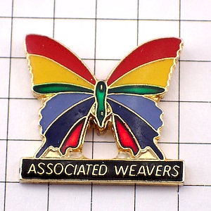 ピンバッジ・虹色のチョウチョウ蝶々 ASSOCIATED-WEAVERS