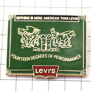 ピンバッジ・リーバイス洋服ジーンズ緑 LEVIS