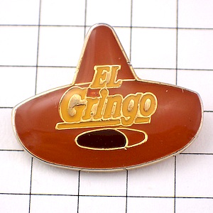 ピンバッジ・メキシコ帽子ソンブレロ珈琲コーヒーグリンゴアメリカ人 CAFE EL-GRINGO MEXICO