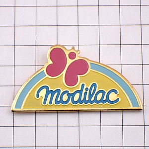 ピンバッジ・ピンク色のチョウチョウ蝶々 MODILAC FRANCE